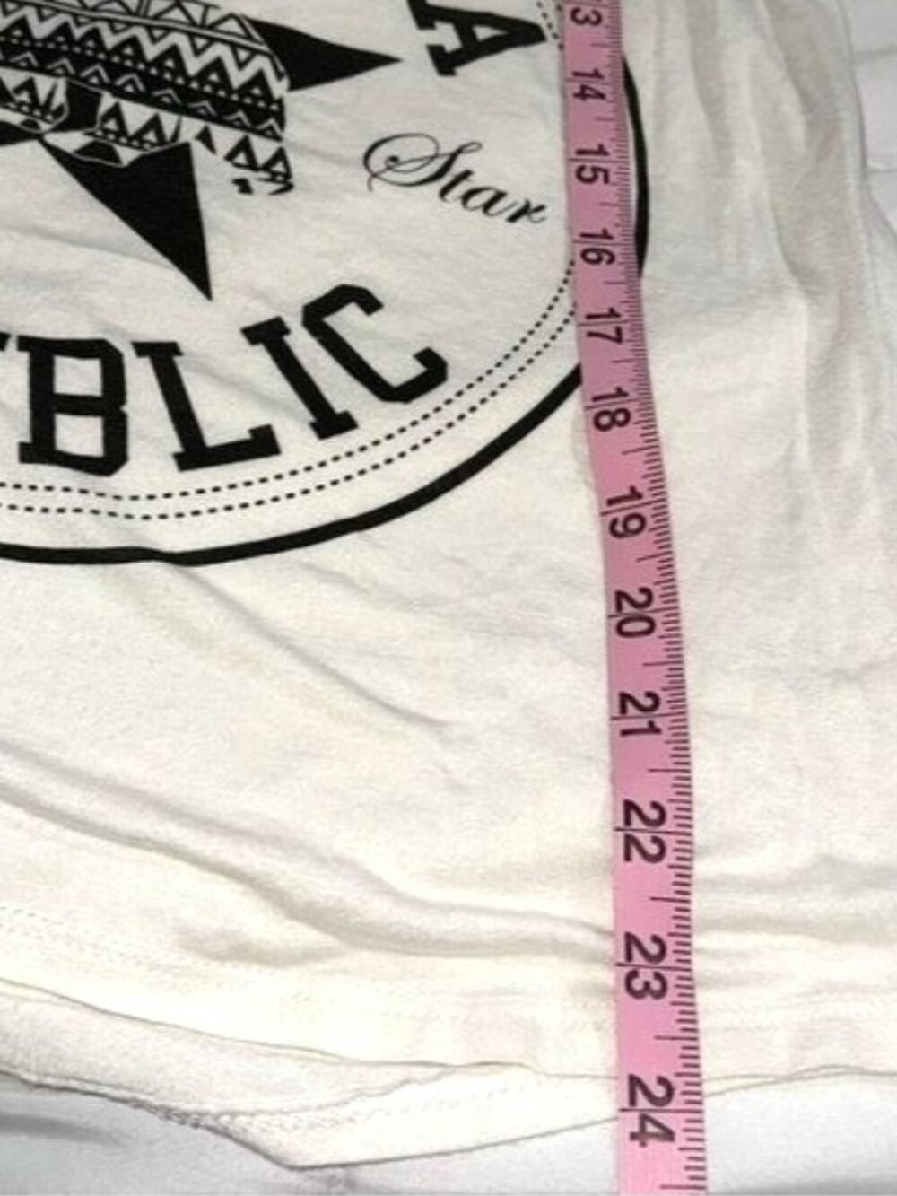 California Republic Graphic Tank Top With Lace Back Black & White L - Picture 5 of 6